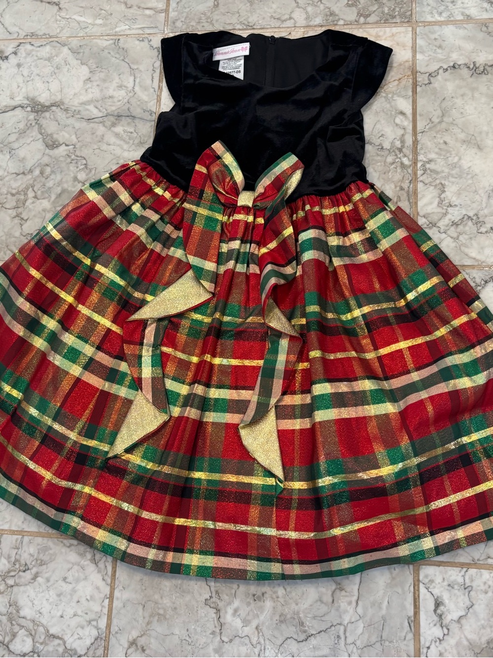 Bonnie Girl's Size 5T Gorgeous Red Plaid Holiday Dress